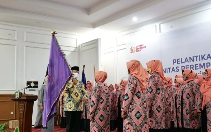 Pelantikan Komunitas Perempuan Peduli Bengkulu (KPPB) Provinsi Bengkulu periode 2021-2025, oleh Gubernur Bengkulu