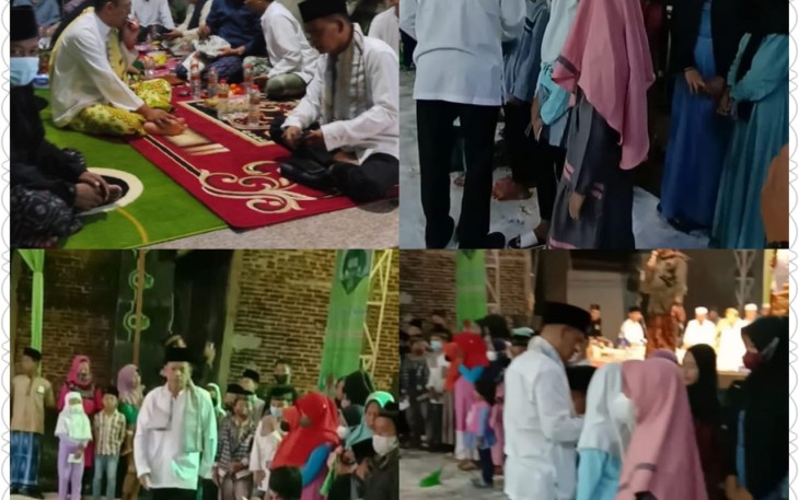 Suasana Selapanan dalam rangka memperingati Maulid Nabi, Sabtu (22/1/2022) malam, di kediaman Muhammad Yusuf Ainul Yakin (Pimpinan Jamiyyah Ababil)