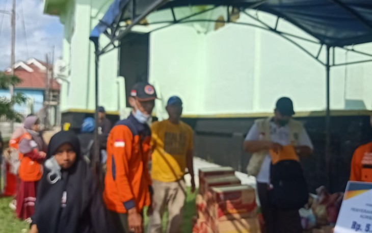 Sejumlah bantuan yang akan disalurkan kepada warga terdampak kebakaran di Pulau Buluh
