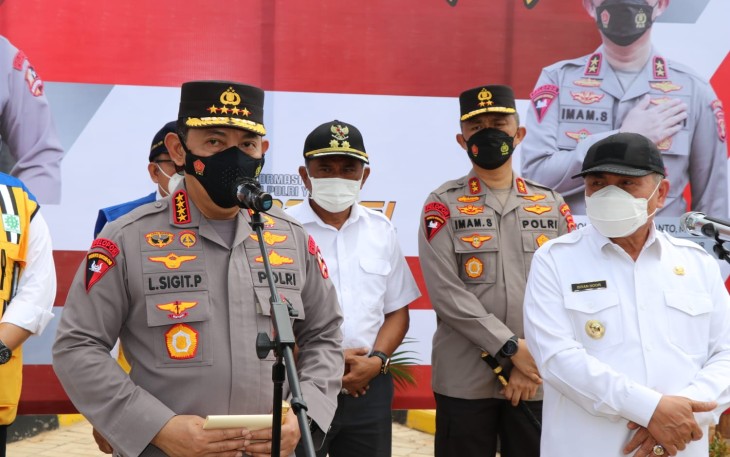 Kapolri Jenderal Listyo Sigit Prabowo, saat meninjau lokasi IKN