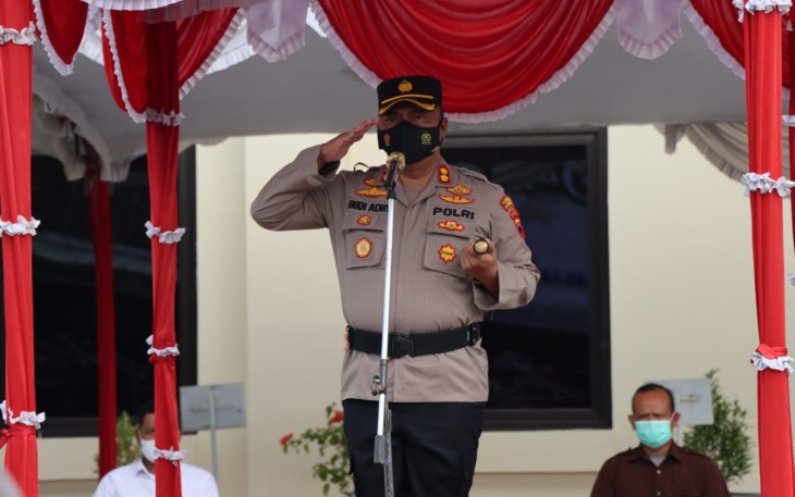Kapolres Demak, saat upacara HUT ke-41 Satpam