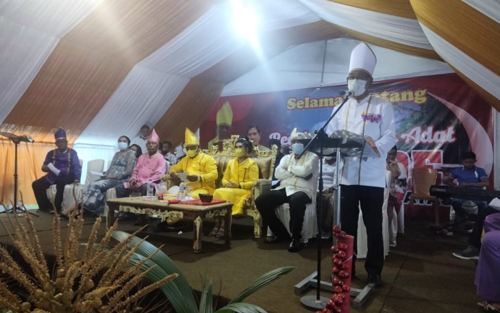 Upacara adat Tulude, di Kelurahan Batu Putih Atas, Kecamatan Ranowulu, Kota Bitung