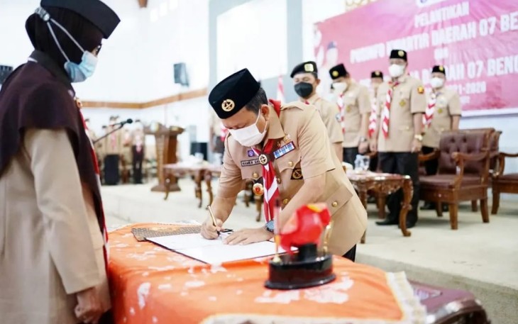 Ketua Kwarda Gerakan Pramuka Bengkulu Hamka Sabri,