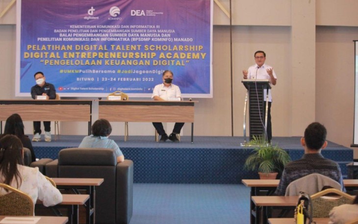 Pembukaan pelatihan digital talent scholarship Entrepreneurship Digital Academy TA 2022, oleh Wali Kota Bitung