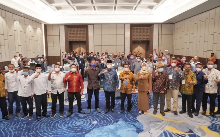 Gubernur Rohidin, saat membuka UKW bersama PWI, Dewan Pers dan IJTI, di Hotel Mercure, Bengkulu