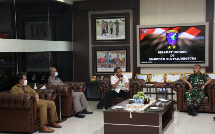 Kapoksahli Pangdam XII/Tpr Terima Kunjungan Tim Kemenkopolhukam RI