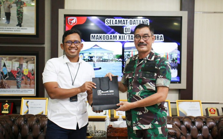 Pangdam XII/Tpr Terima Kunjungan Kepala BRI Cabang Pontianak