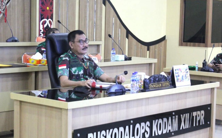  Pangdam XII/Tpr Ikuti Rapat Bersama Kasad