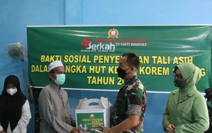 Meriahkan HUT Korem 102/Pjg Ke-48, Kodim 1015/Sampit Gelar Baksos
