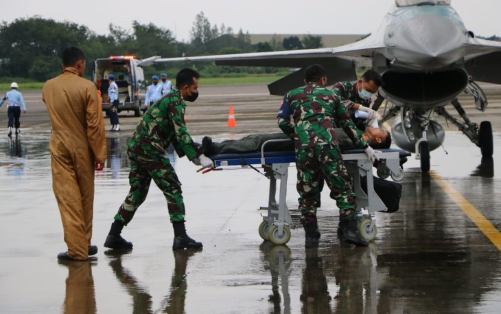 Latihan Emergency Response Plan di Lanud Iswahjudi
