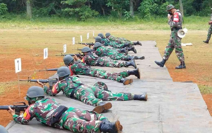 Kodim 0508/Depok Gelar Latihan Menembak Triwulan I Tahun 2022 