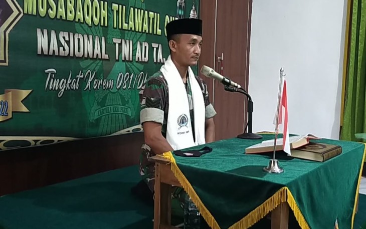 Kodim 0801/Pacitan Mengikuti Lomba Musabaqoh Tilawatil Qur'an Nasional TNI AD TA. 2022