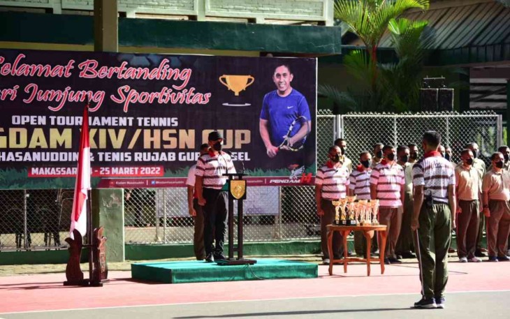 Kodam Hasanuddin Gelar Kejuaraan Tenis Piala Pangdam Cup 