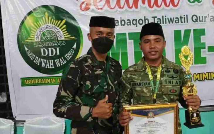 Prajurit Yonif Raider 754 Kostrad Juara 1 Lomba MTQ XI Tingkat Kabupaten Mimika