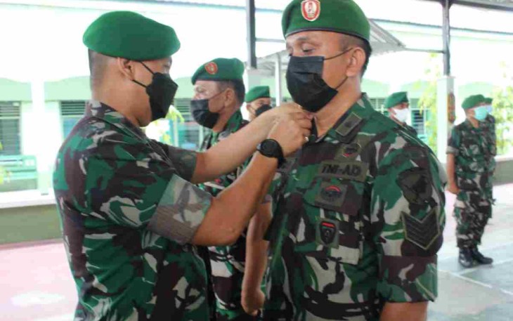 Dandim 1015/Sampit Pimpin Upacara Korps Rapot Kenaikan Pangkat