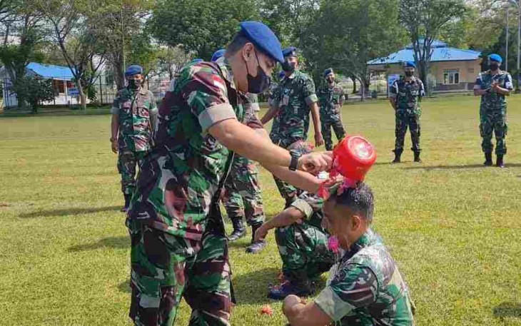 Danlanud Mus Pimpin Apel Khusus Kenaikan Pangkat dan Pelepasan Purna Tugas