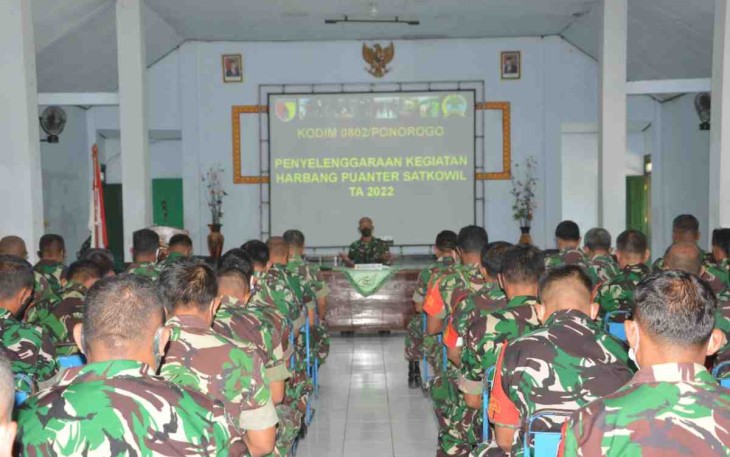 Babinsa Kodim 0802/Ponorogo Ikuti  Kegiatan Harbang Puanter Apkowil Tahun 2022
