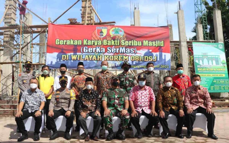 Sukseskan Karya Bakti Seribu Masjid, Kodim Tulungagung Sasar 125 Tempat Ibadah
