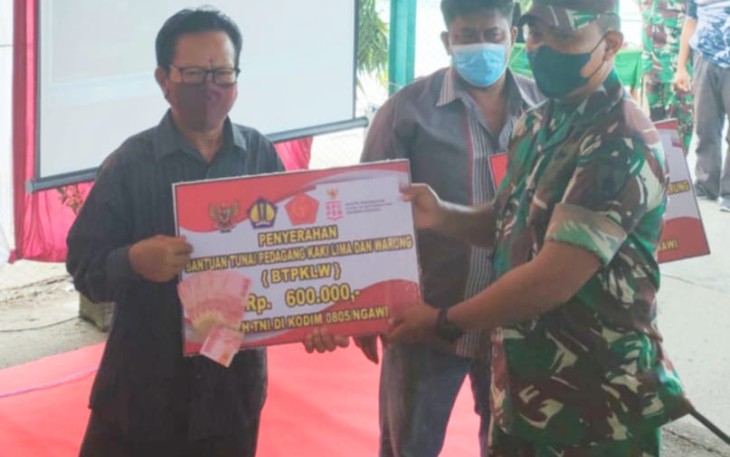 Dandim Launching Penyerahan Program BTPKLWN TNI di Wilayah Ngawi