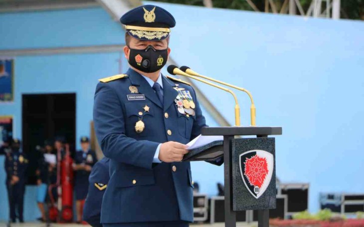 Satuan TNI AU di Wilayah Biak Melaksanakan Upacara Peringatan Ke-76 Hari Jadi TNI AU di Lanud Manuhua