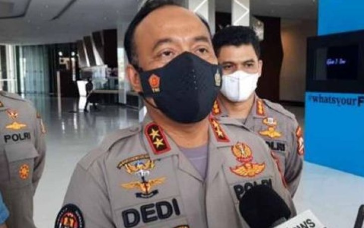Kadiv Humas Polri Irjen Dedi Prasetyo saat memberikan keterangan pers di Jakarta 