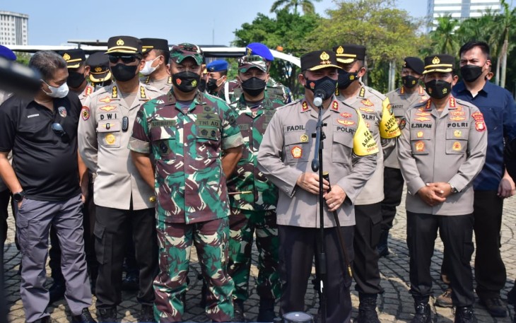 Pangdam Jaya dan Kapolda Metro Pimpin Apel Gabungan Pengamanan Unras