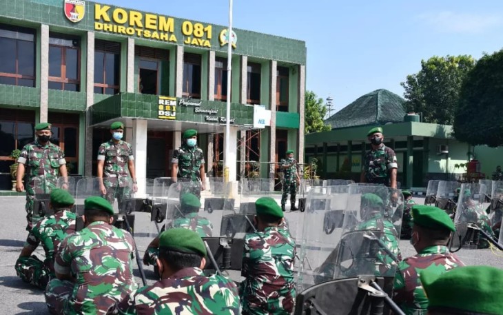 Marak Aksi Unras 11 April, Korem 081/DSJ Siagakan Personel
