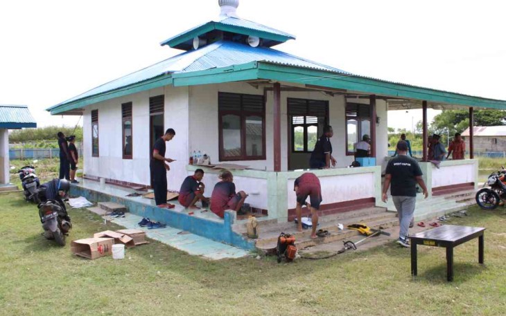 Sambut HUT KE-4 Pasmar 3, Yonmarhanlan XI Merauke Berbagi Kasih di Bulan Ramadhan