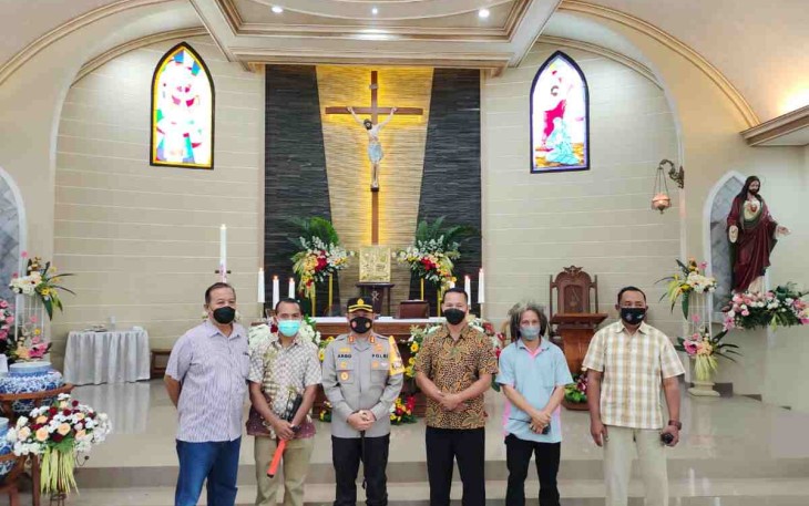 Kapolres Blitar Kota Cek Keamanan Gereja 