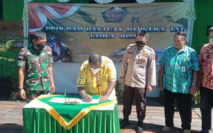 Penyaluran BTPKLWN TNI di Kab. Asmat