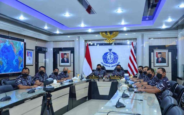 Kasal ketika membuka Rakor Pers melalui vicon