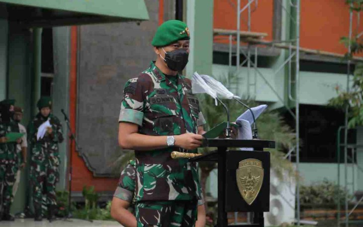 Pangdam IX/Udayana sampaikan selamat Hari Raya Idul Fitri 1443 H bagi prajurit dan PNS beragama Islam. Senin (25/4/2022)