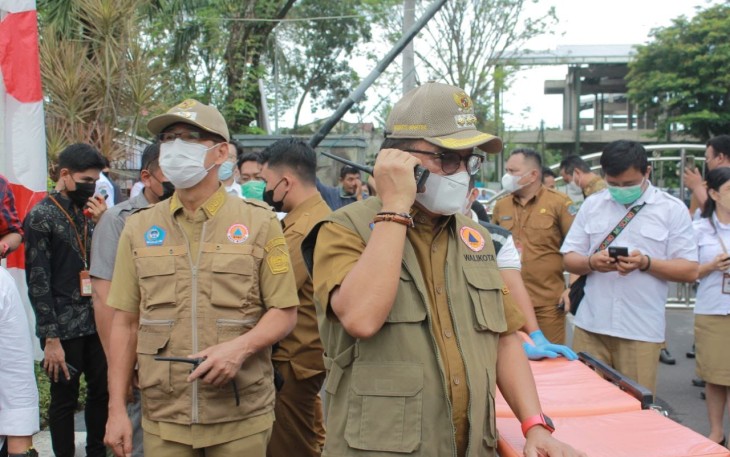 Wali Kota Bitung, saat memantau giat simulasi, Selasa (26/4/2022)