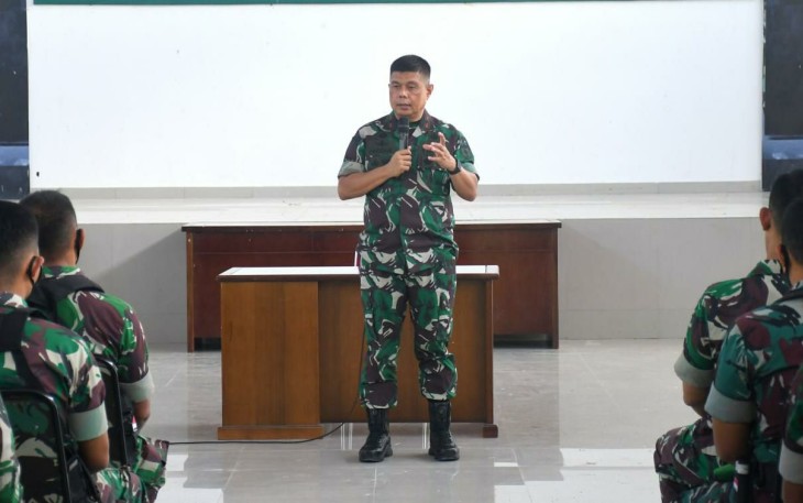 Hindari pelanggaran sekecil apapun saat cuti lebaran. Danrem tegaskan di Makorem. Jum'at (29/4/2022)