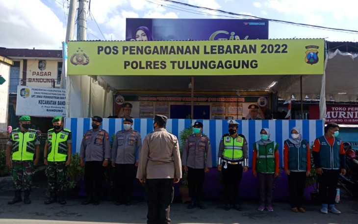 Siaga pos pam ops ketupat wilayah kodim Tulungagung. Rabu (04/05/2022)