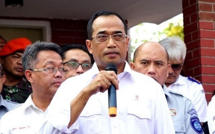 Menhub saat memberikan keterangan perihal pelayanan mudik lebaran di Jakarta. Senin (09/05/2022)