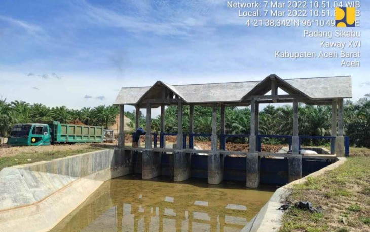 Irigasi di Lhok Guci Aceh, Senin (09/05/2022)