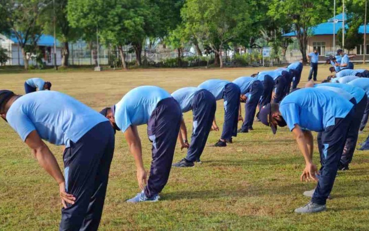 Jaga stamina dan kebugaran personel lanud Maimun Saleh. Selasa (10/05/2022)