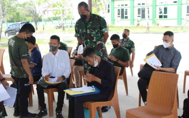 Seleksi calon Komcad di Kodim 0913/PPU. Senin (09/05/2022)