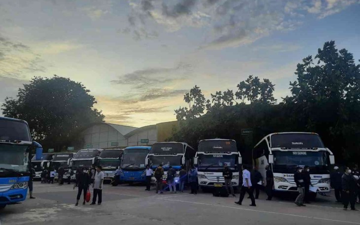 Armada DAMRI angkut pemudik lebaran tahun 2022. Rabu (11/05/2022)