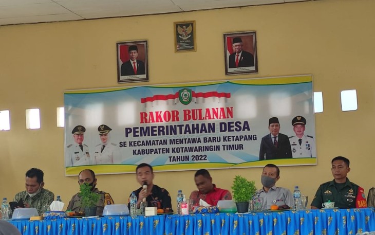 Serda Edy Pramono hadiri rakor di desa Bapanggang Raya. Kamis (12/05/2022)