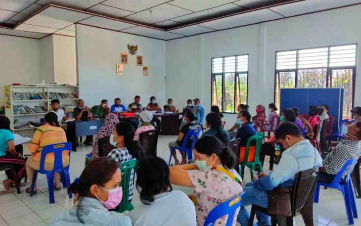 Suasana rapat koordinasi kecamatan Sumbul. Senin (16/05/2022)