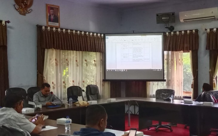 Situasi rapat Badan Musyawarah (Banmus) DPRD Kabupaten Trenggalek, Selasa (17/5/2022).