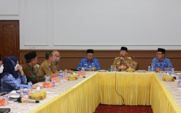 rapat koordinasi bersama Gubernur Bengkulu, Rohidin Mersyah, Selasa (17/5/2022)