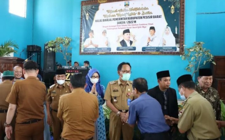 Halal bihalal Pemkab Pesibar, Selasa (17/5/2022)