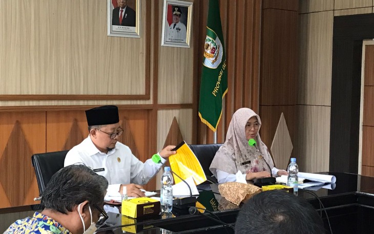Rapat teknis di ruang rapat Rafflesia Kantor Gubernur Bengkulu, Rabu (18/5/2022)