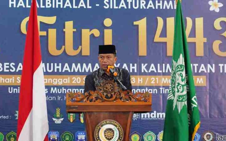 Danrem 091/ASN saat halalbihalal Keluarga Besar Muhammadiyah Kalimantan Timur