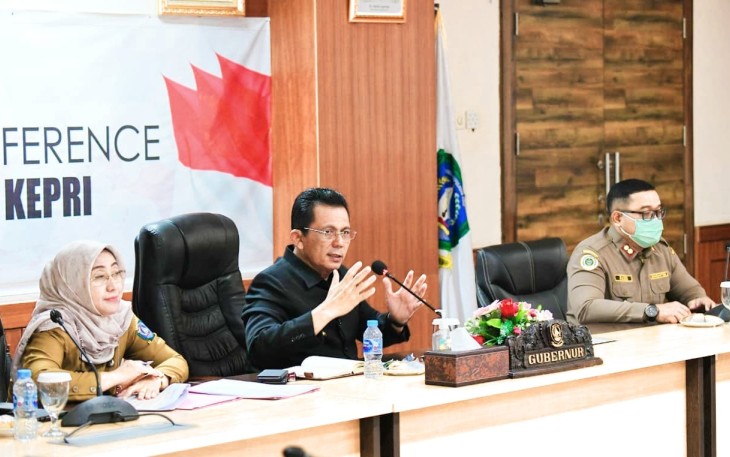 Gubernur Kepri saat memberikan arahan, Senin (23/5/2022).
