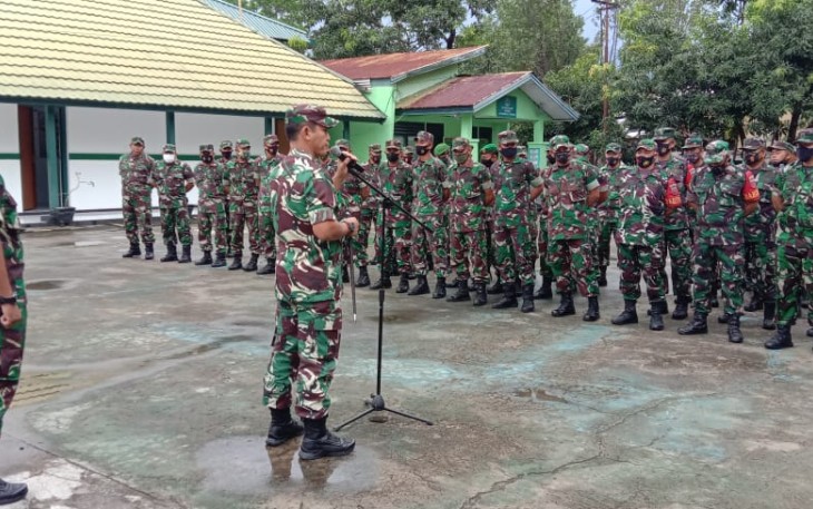 Pengarahan Dandim dalam pam kunker Pangdam Hasanuddin 
