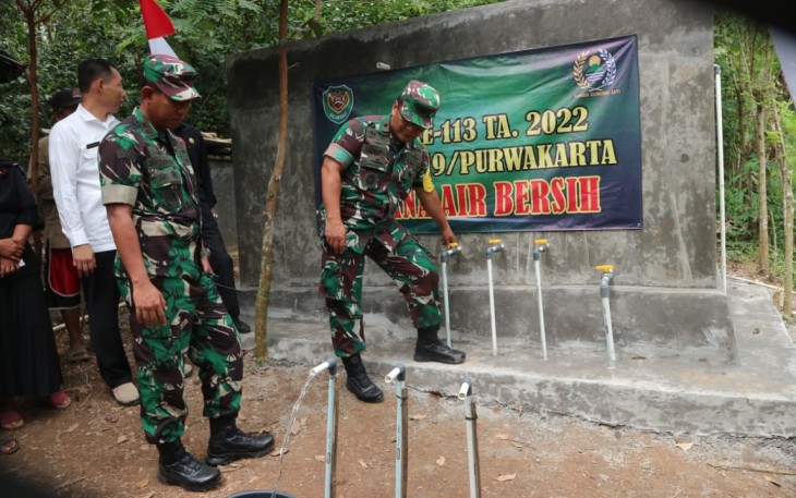 Kadispenad saat Kunjungi Lokasi TMMD Kodim 0619/Purwakarta ke-113